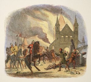 ウィリアム1世はフランスのマンテスで1087年にイギリスのクロニクル紀元前55から西暦1485年にパブで致命傷を負った。ロンドン、1863